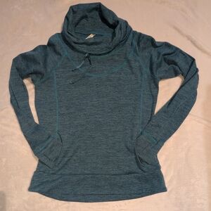 Kuhl Teal Women's Cowl Neck Sweater